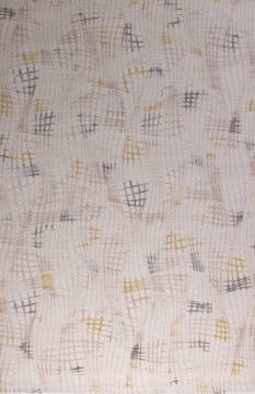 Sarı Gri Desenli Modern Halı