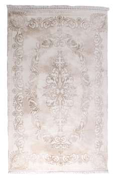 Madalyon Desenli Bej Halı