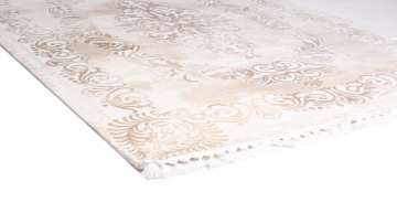 Madalyon Desenli Bej Halı