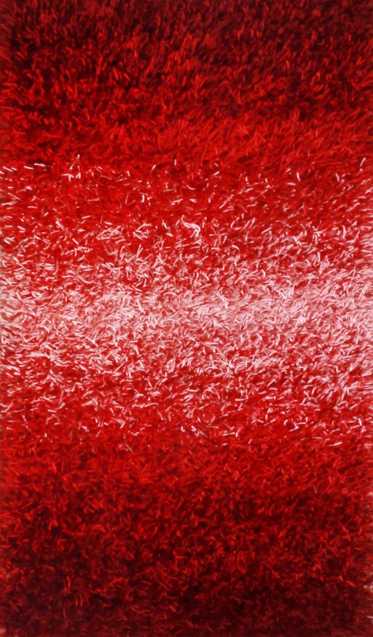 Kırmızı Geçişli Shaggy Halı