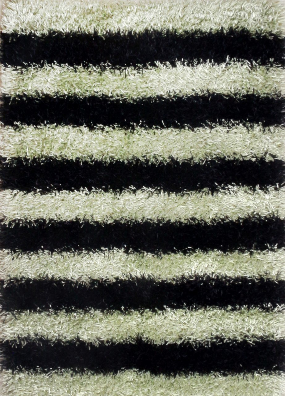 Siyah Yeşil Polyester Shaggy Halı