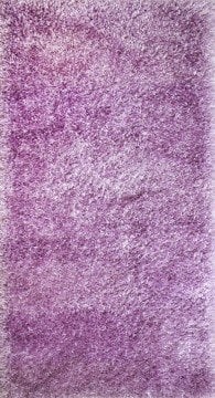 Lila Polyester Shaggy Halı