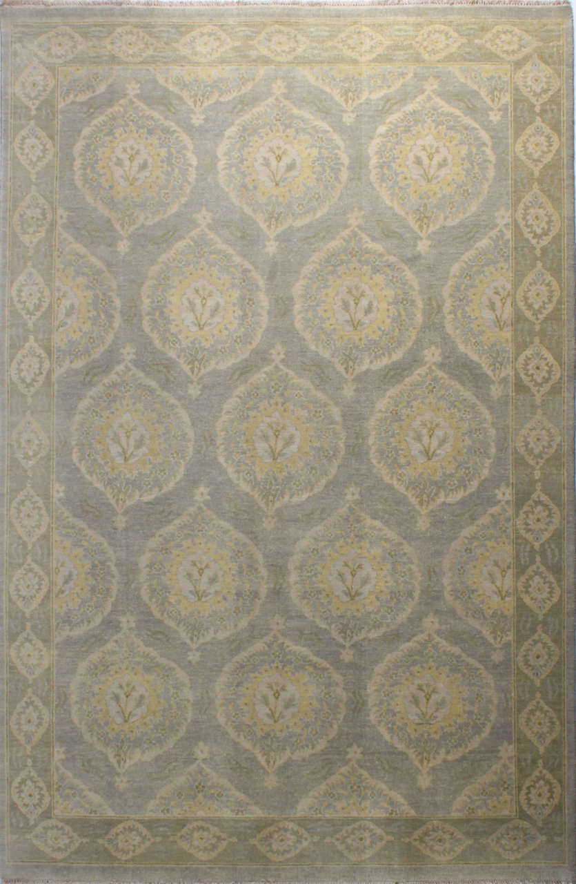 Modern Damask Desenli Tasarım Halı