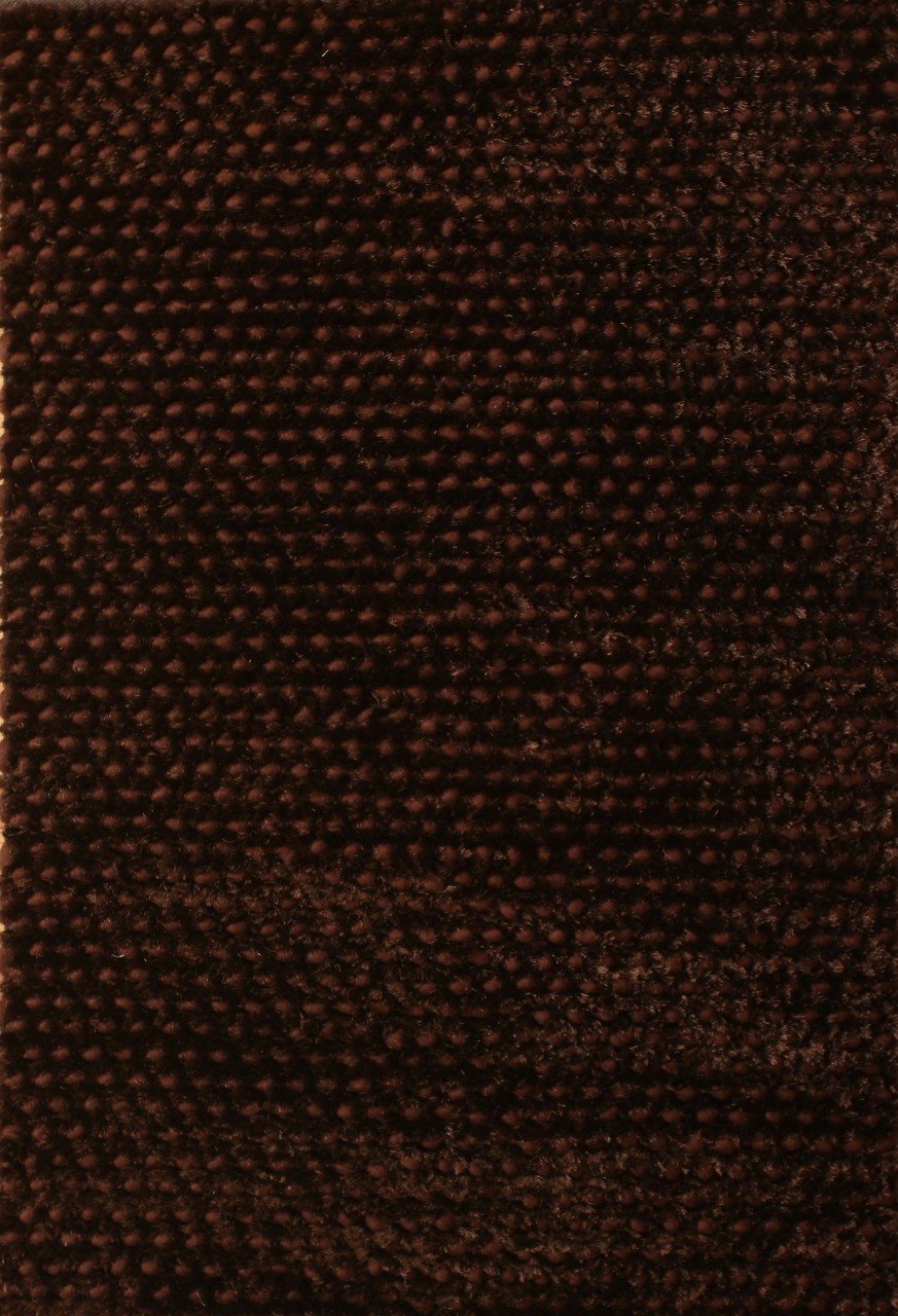 Yün Burgulu Kahverengi Shaggy Halı