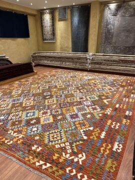 Büyük Boy Turuncu Kilim