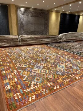 Büyük Boy Turuncu Kilim