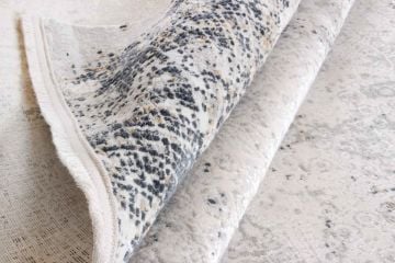 Eskitme Damask Desenli Bambu Halı