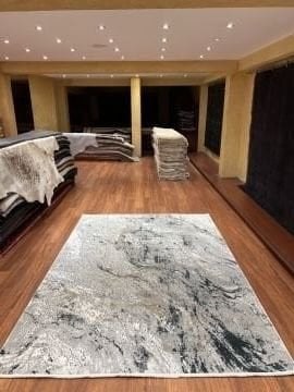 Anthracite Gray Modern Bamboo Carpet