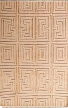 Kabartma ipek Desenli Modern Halı