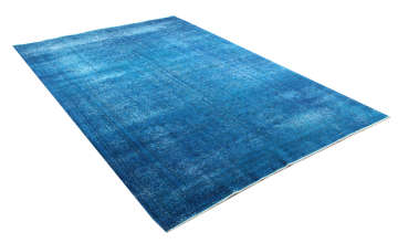 Turkuaz Mavi Retro Halı