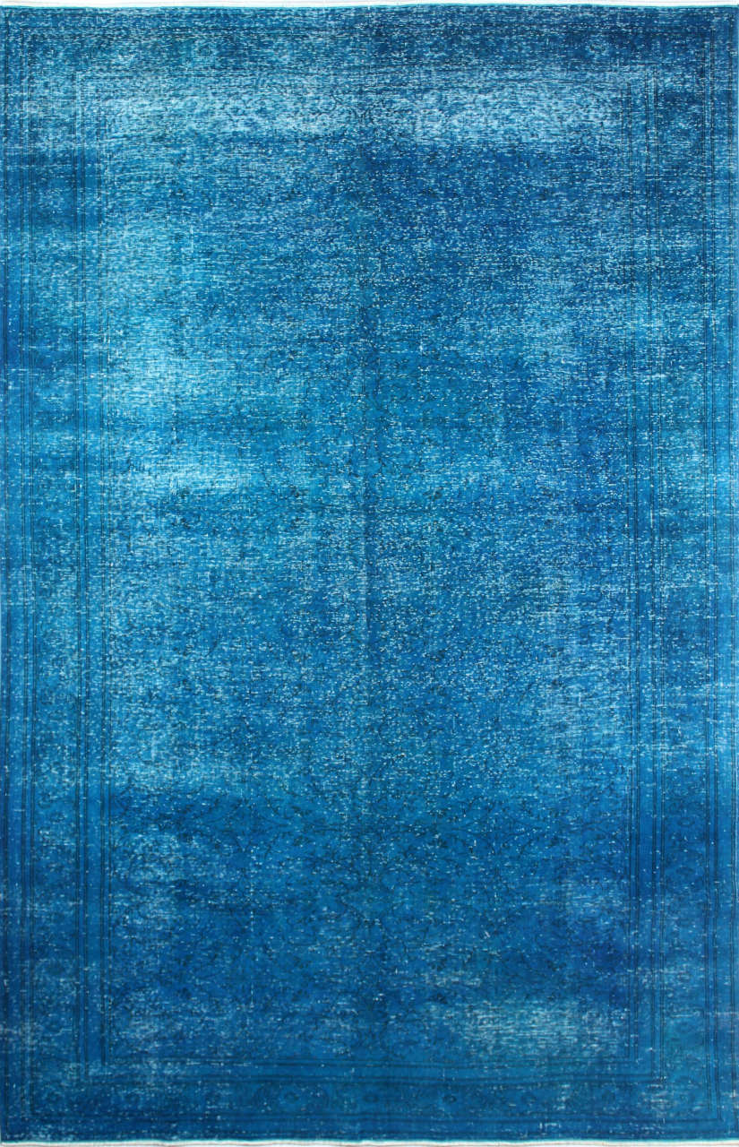 Turkuaz Mavi Retro Halı