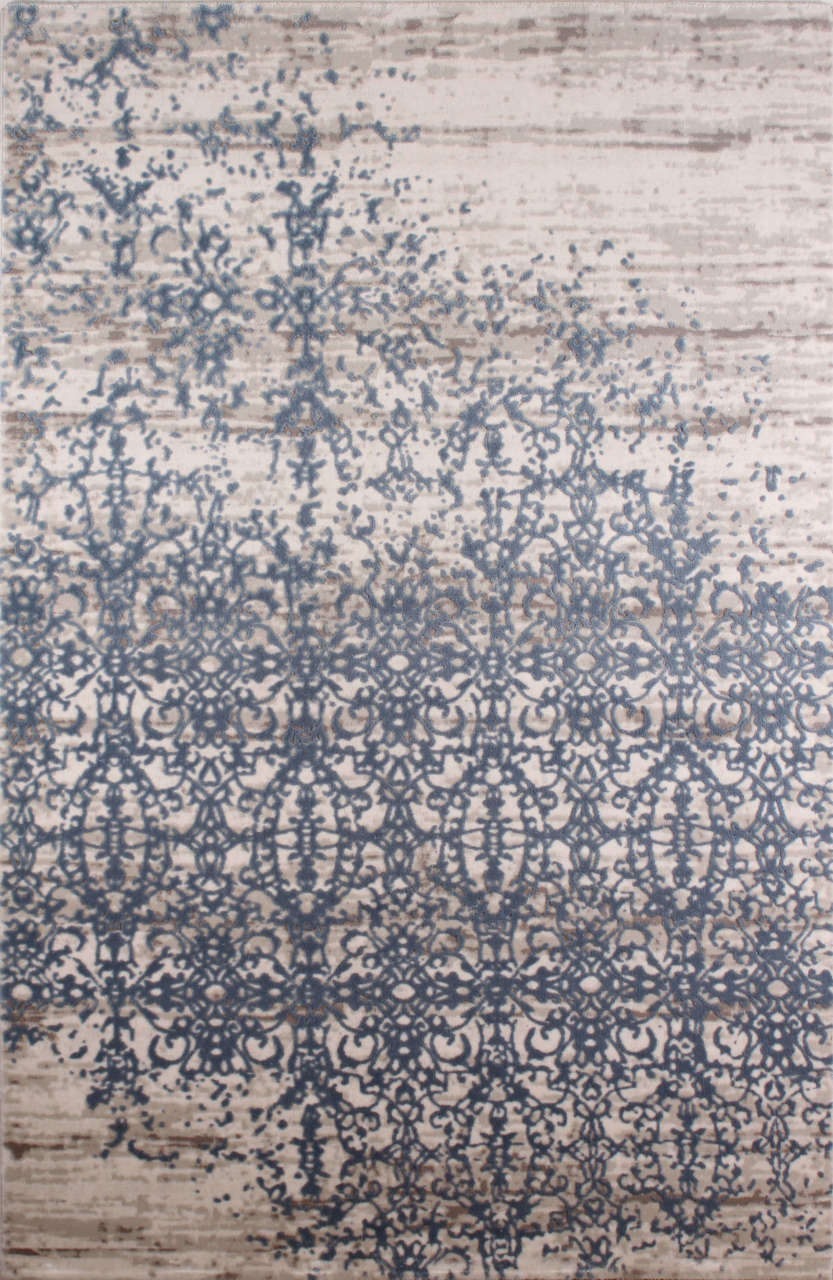 Mavi Desenli Modern Tasarım Salon Halısı 0.80 x 1.50