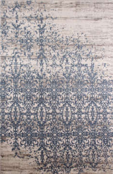 Mavi Desenli Modern Tasarım Salon Halısı 0.80 x 1.50