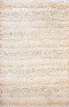 Beyaz Yün Burgulu Shaggy Halı