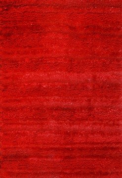 Kırmızı Yün Burgulu Shaggy Halı