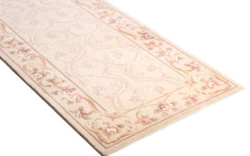 Kenar Bordürü Çiçekli Koridor Halısı