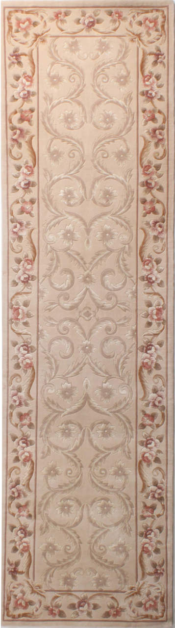 Kenar Bordürü Çiçekli Koridor Halısı