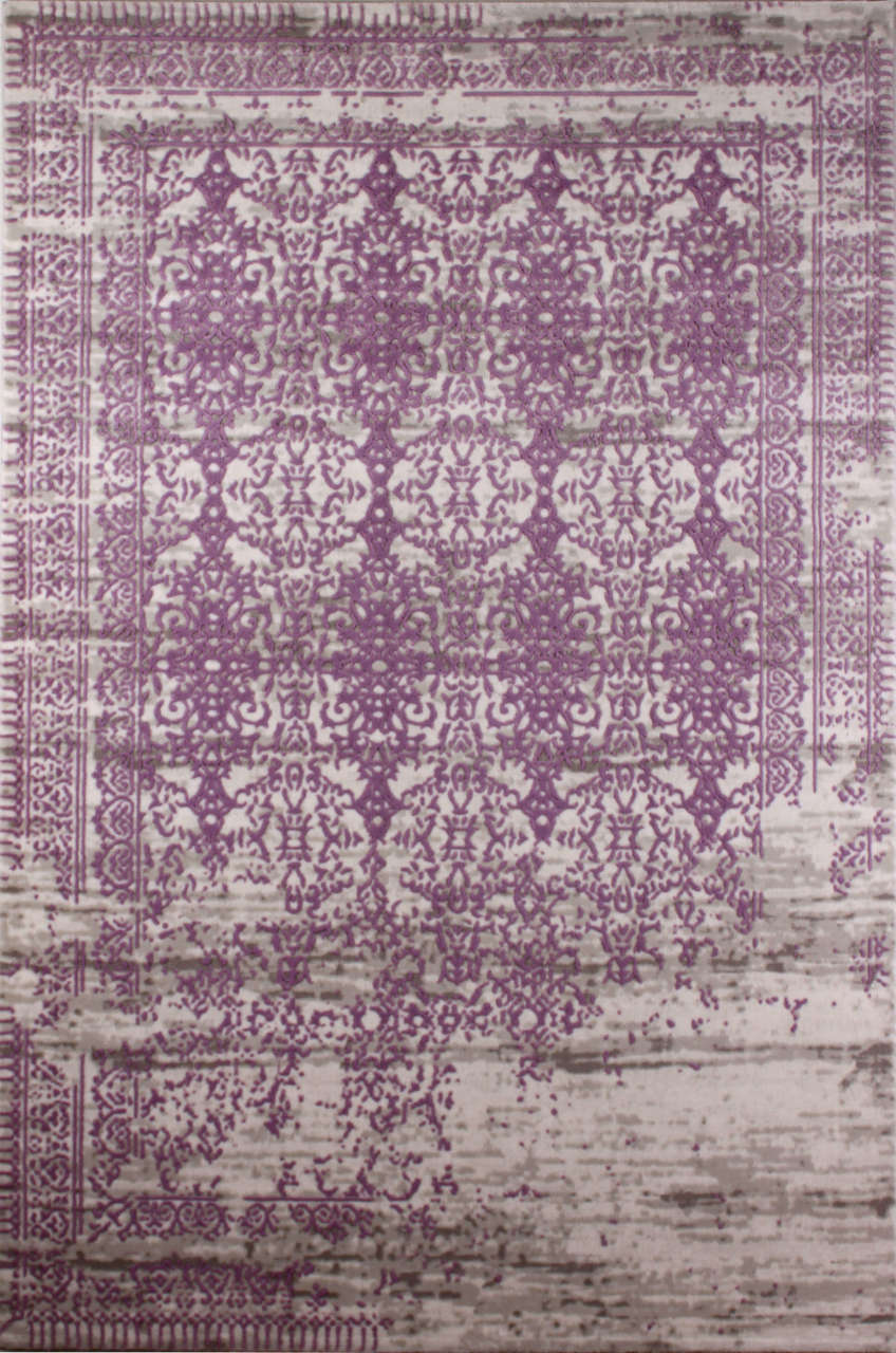 Pembe Silik Desen Tasarımlı Halı