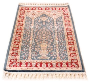 Lacivert Bordo Bambu İpek Namazlık
