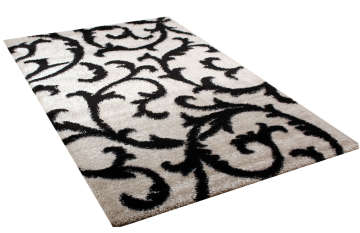 Soft Black and White Patterned Carpet 1:50 x 2:33