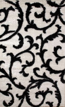 Soft Black and White Patterned Carpet 1:50 x 2:33
