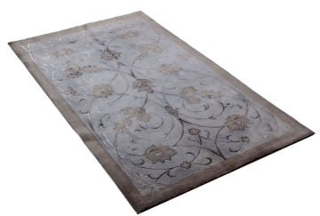 Gri Klasik Desenli El Halısı
