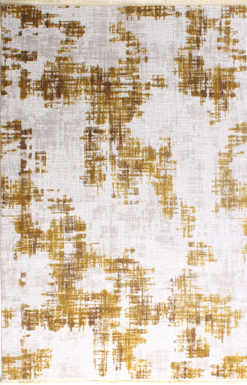 Sarı Beyaz Modern Halı