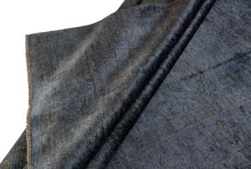 El Dokuması Parlak Lacivert Overdye Halı