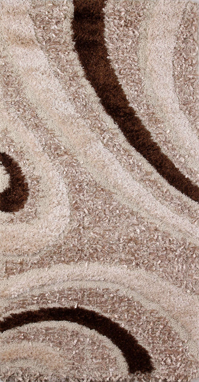 Sütlü Kahve Renginde Küçük Shaggy Halı