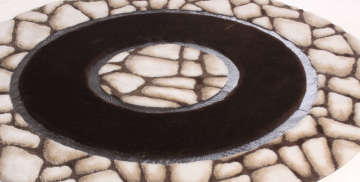 Astragan Deri Yuvarlak Halı