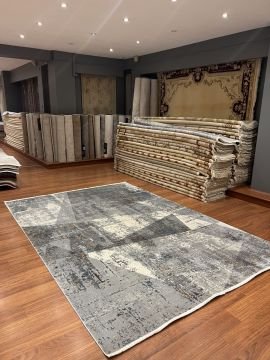 Geometrik Desen Bambu Salon Halısı