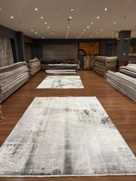 Geometrik Desen Bambu Salon Halısı