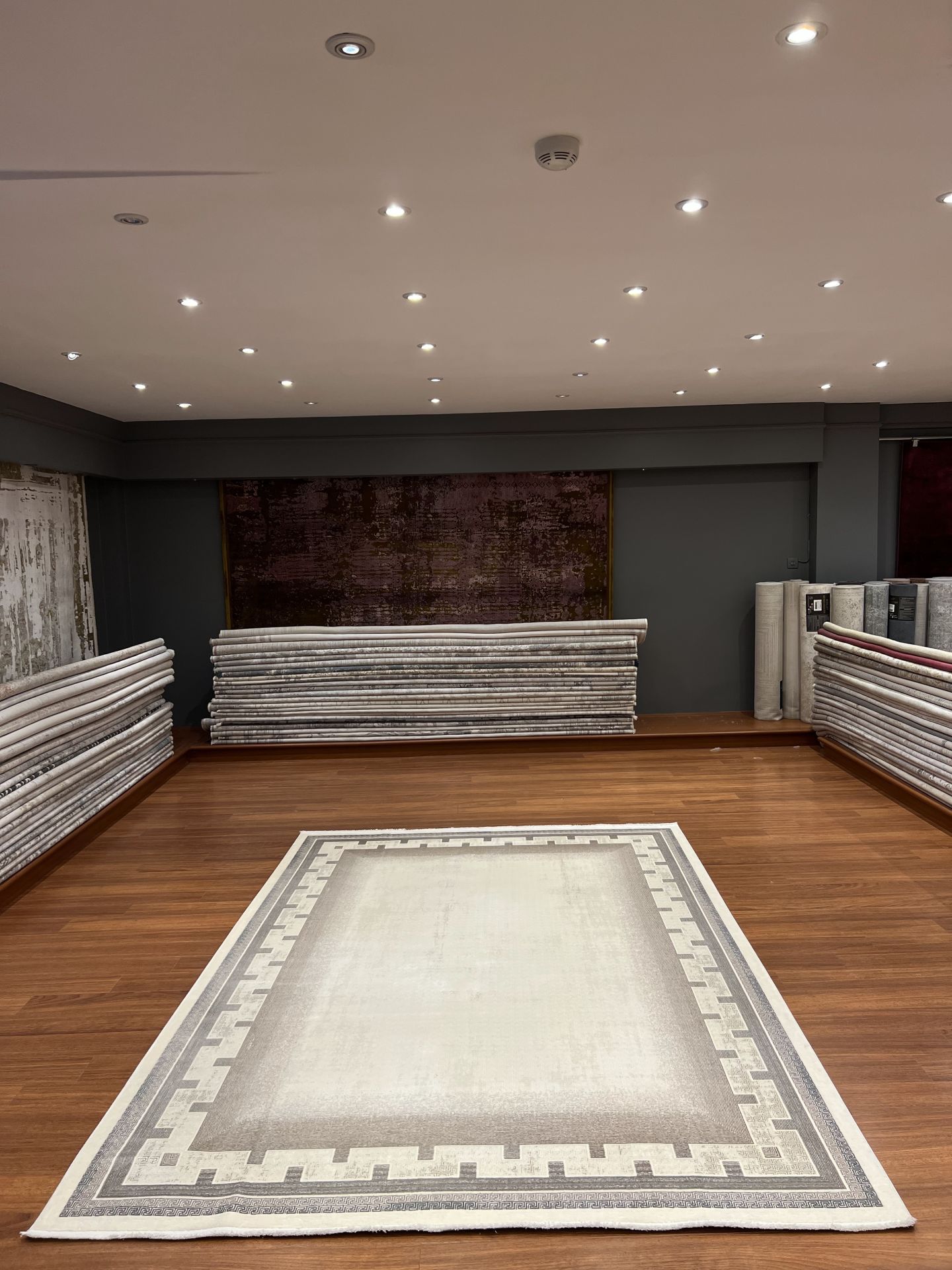 Kenarı Desenli Bambu Halı