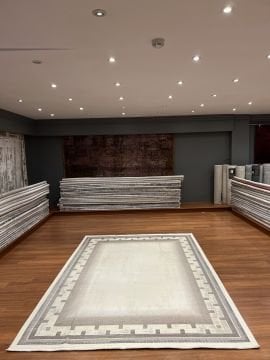 Kenarı Desenli Bambu Halı