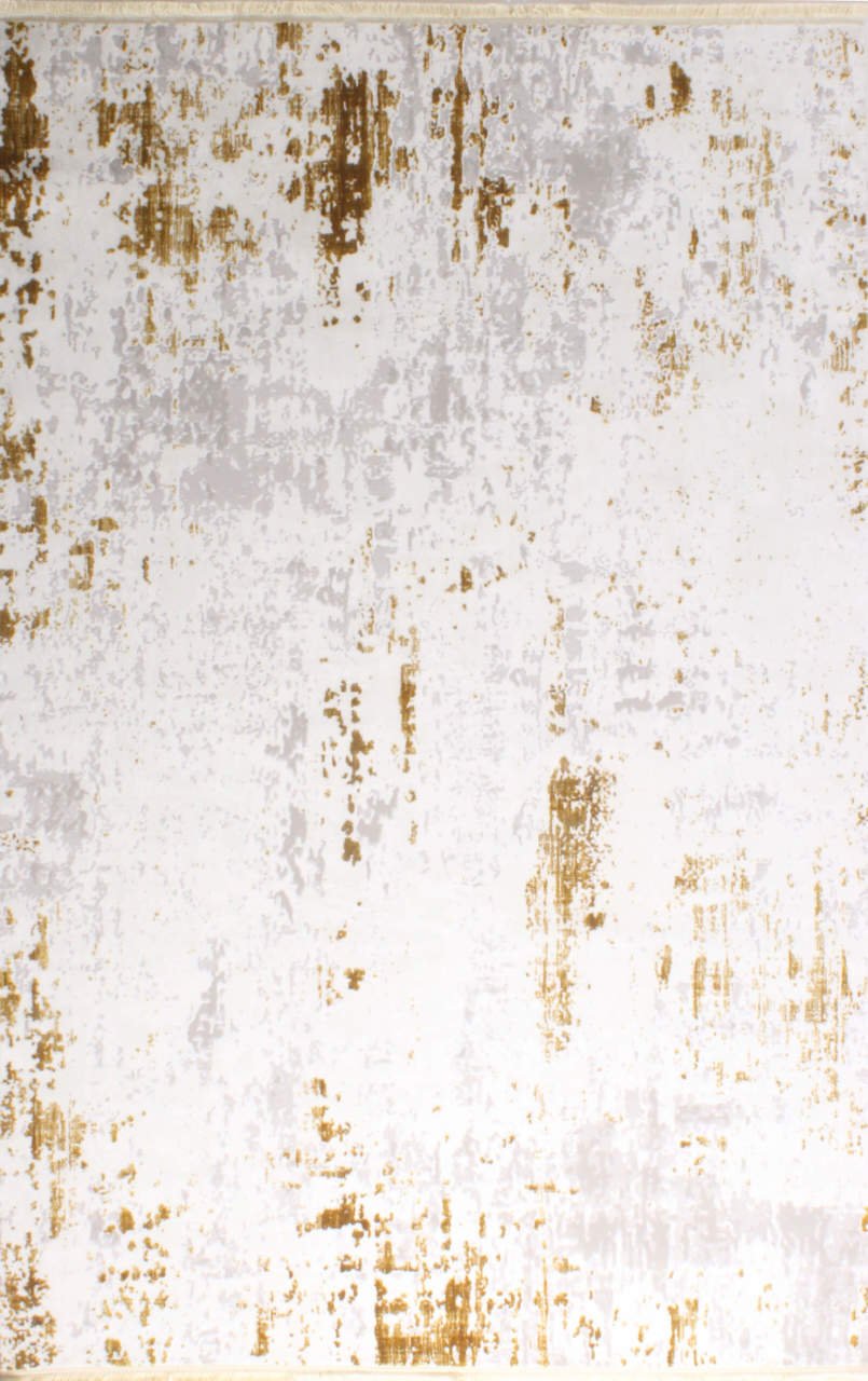 Beyaz Sarı Modern Halı