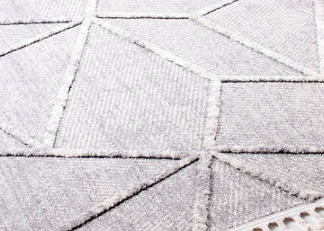 Kabartma Desenli Modern Gri Kilim