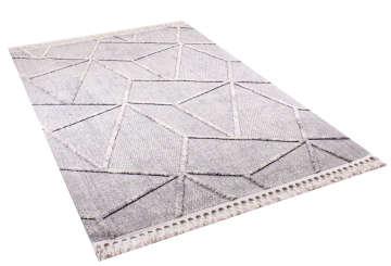 Kabartma Desenli Modern Gri Kilim