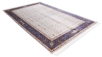 Modernized Classic Navy Blue Silk Carpet 2.00 x 3.00 = 6.00m²