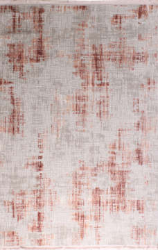 Kendinden Desenli Somon Beyaz Modern Halı