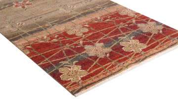 Özel Çiçek Tasarımlı El Dokuması Koridor Halısı