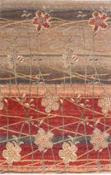 Özel Çiçek Tasarımlı El Dokuması Koridor Halısı