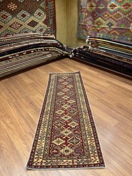 Otantik Desenli Kırmızı Yolluk