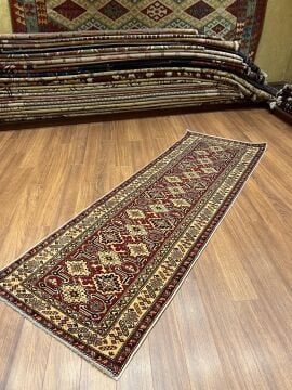 Otantik Desenli Kırmızı Yolluk