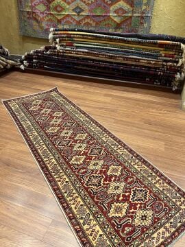 Otantik Desenli Kırmızı Yolluk