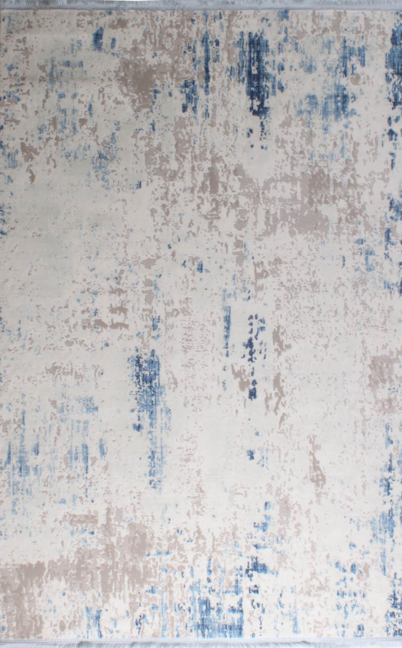 Modern Blue Patterned Carpet