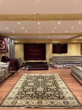 Kahverengi El Dokuma Salon Halısı