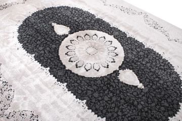 Siyah Göbekli Bambu Halı