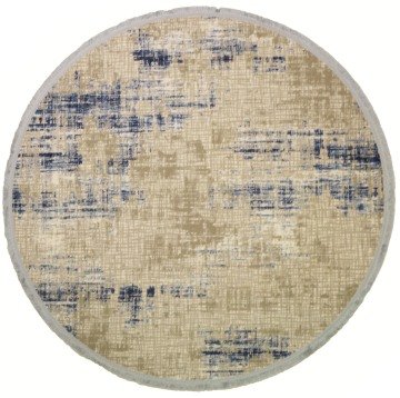 Kendinden Desenli Mavi Beyaz Modern Halı