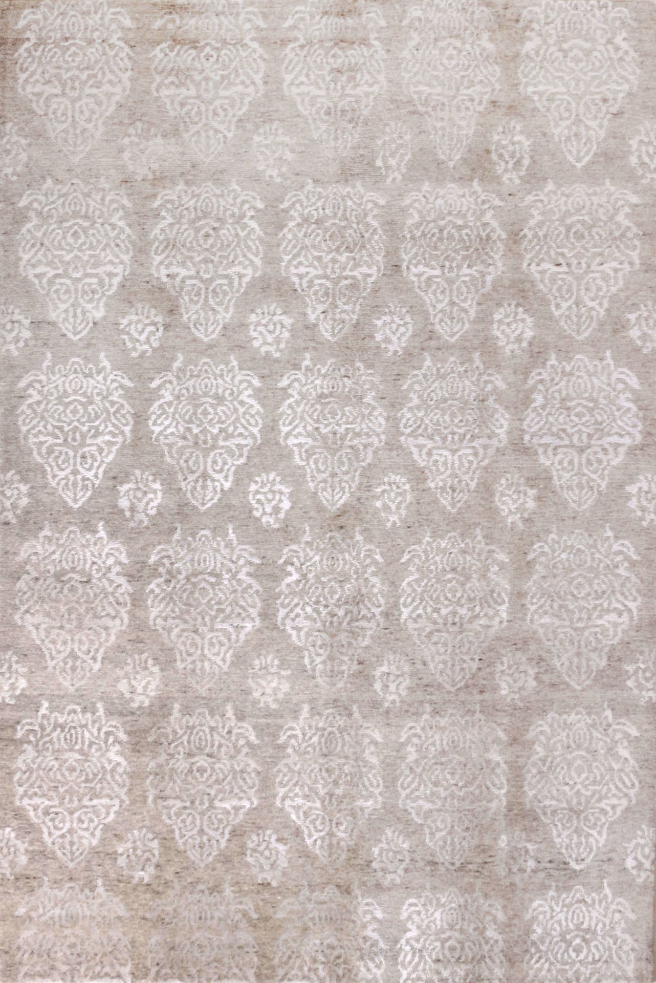 Silk Damask Patterned Handmade Carpet
