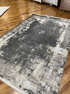 Eskitme Gri Modern Halı